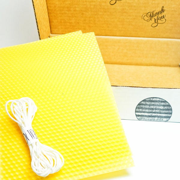 Rolled beeswax candle making kit - easy kids craft and fun adult candle making