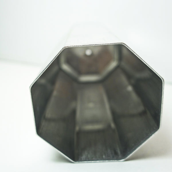 Octagonal Aluminum Pillar Candle Molds 3 Inches Wide
