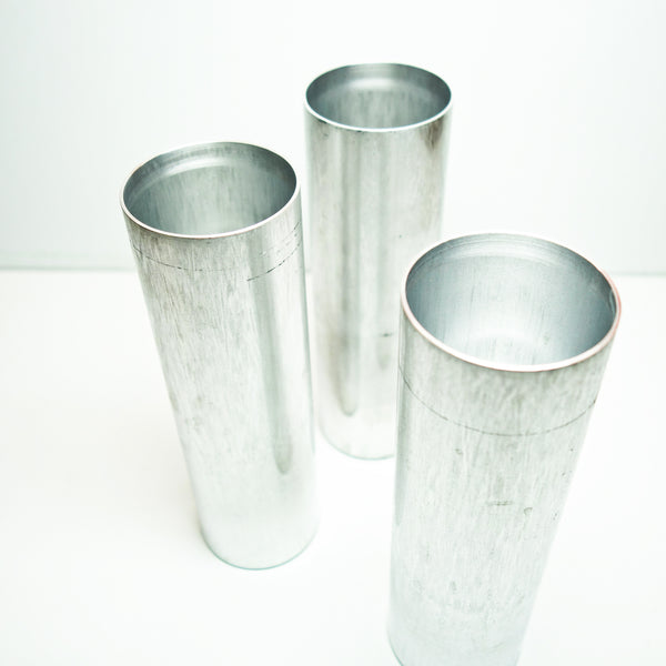 Round Aluminum Pillar Candle Molds 2 Inches Wide