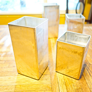 Square Aluminum Pillar Candle Molds 3 Inches Wide
